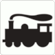BS 8501 Public Information Symbol No 8008: Preserved or Tourist Railway or Railway Museum